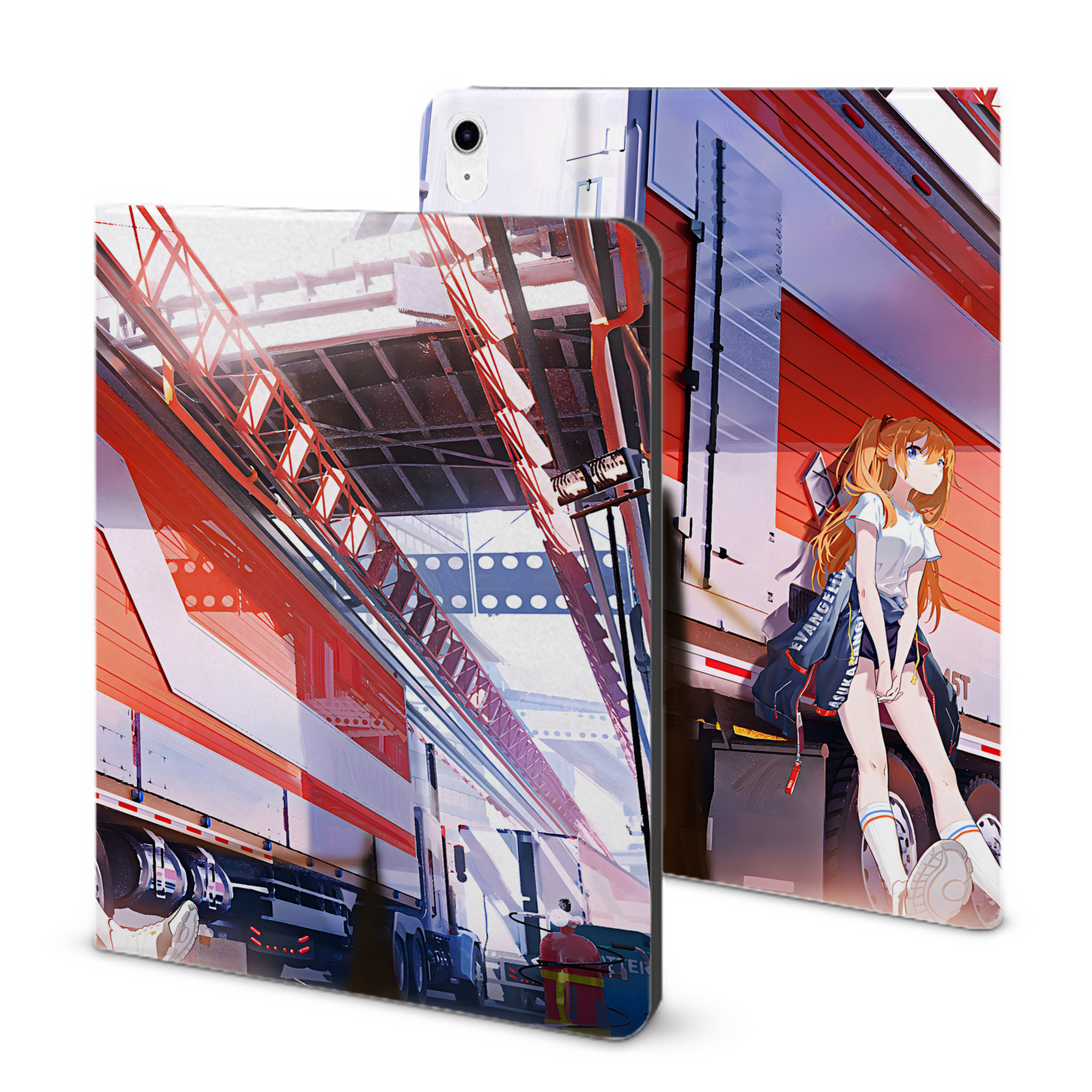 （画像用） EVA 新世紀エヴァンゲリオン IPad ケース ブック型 PUレザー TPU 耐衝撃 軽量 薄型 ペン収納なし 全面保護 IPad 各モデル対応